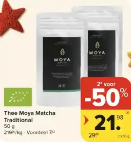 Carrefour Market Thee Moya Matcha Traditional aanbieding