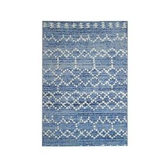 Leen Bakker Tapijt Florence mozaiek - blauw - 200x290 cm - Leen Bakker aanbieding