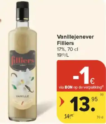 Carrefour Market Vanillejenever Filliers Filliers 17% aanbieding