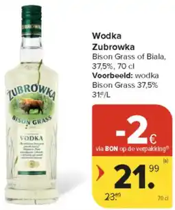Carrefour Market Wodka Zubrowka aanbieding