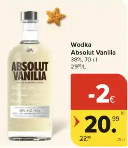 Carrefour Market Wodka Absolut Vanilia 38% aanbieding
