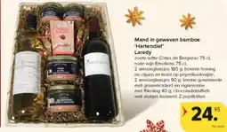 Carrefour Market Mand in Geweven Bamboe Hartendief Laredy aanbieding