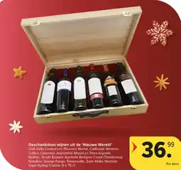 Carrefour Market Geschenkdoos wijnen uit de Nieuwe Wereld aanbieding