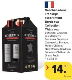 Carrefour Market Geschenkdoos Frankrijk assortiment Bordeaux Collection Châteaux aanbieding