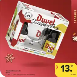 Carrefour Market Geschenkdoos bier Duvel aanbieding