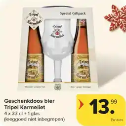Carrefour Market Geschenkdoos bier Tripel Karmeliet aanbieding