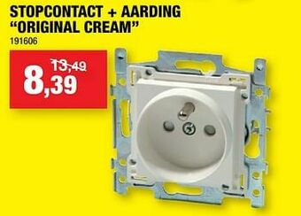 Hubo Stopcontact + aarding original cream aanbieding