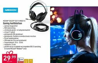 ALDI Medion erazer e83111 md85111 gaming-hoofdtelefoon aanbieding