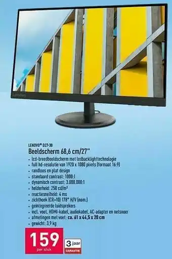 Lenovo d27-30 beeldscherm 68,6 cm-27``