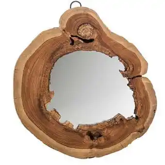 Leen Bakker Spiegel Hans - naturelkleur - 28 cm - Leen Bakker aanbieding