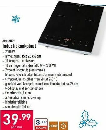 ALDI Ambiano inductiekookplaat aanbieding