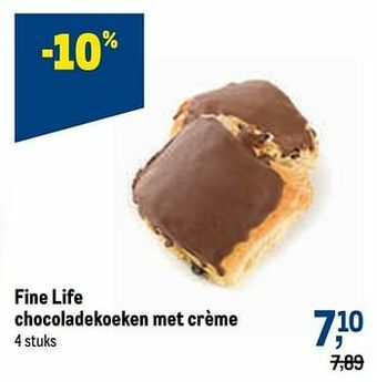 Makro Fine life chocoladekoeken met crème aanbieding