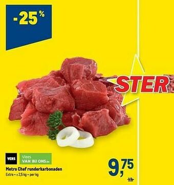 Makro Metro chef runderkarbonaden aanbieding