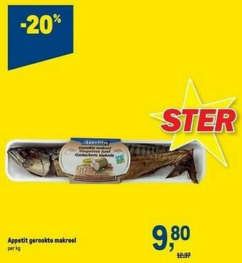Makro Appetit gerookte makreel aanbieding
