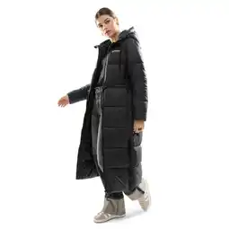 Decathlon Dames Lifestyle lange pufferjas Finland Zwart aanbieding