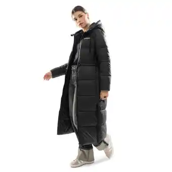 Decathlon Dames Lifestyle lange pufferjas Finland Zwart aanbieding