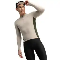 Decathlon Heren Fietsen gravel wielershirt lange mouwen GM3 Dempster Beige aanbieding