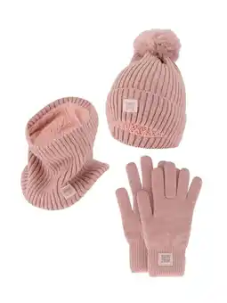 Decathlon Dames Winter Thermo Set - Muts + Handschoenen + Nekwarmer - Roze aanbieding