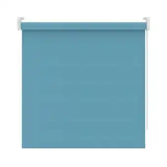 Leen Bakker Rolgordijn verduisterend - turquoise - 210x190 cm - Leen Bakker aanbieding