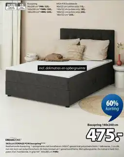 Jysk Dreamzone Skolla Storage PC40 Boxspring aanbieding