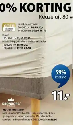 Jysk Vivian Hoeslaken aanbieding