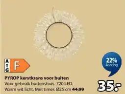 Jysk Pyrop Kerstkrans Voor Buiten aanbieding
