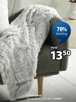 Jysk Lotus Plaid aanbieding