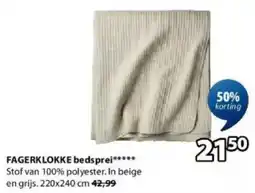 Jysk Fagerklokke Bedsprei aanbieding