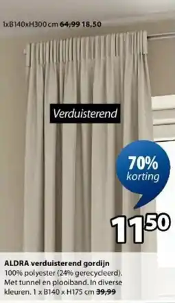 Jysk Aldra Verduisterend Gordijn aanbieding