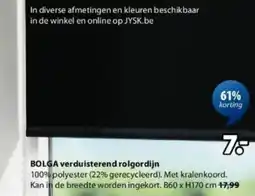 Jysk Bolga Verduisterend Rolgordijn aanbieding