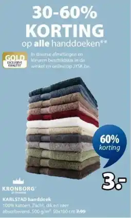 Jysk Karlstad Handdoek aanbieding