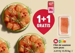 Delhaize Filet de saumon sans peau aanbieding