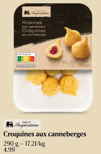 Delhaize Croquines aux canneberges aanbieding