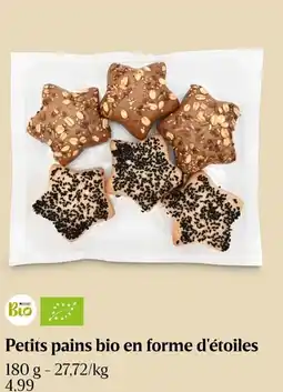 Delhaize Petits pains bio en forme d'étoiles aanbieding