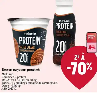 Delhaize Melkunie Dessert ou yaourt protéinés aanbieding