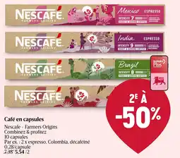 Delhaize Nescafe Farmers Origins Café en capsules aanbieding