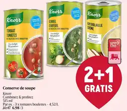 Delhaize Knorr Conserve de soupe aanbieding