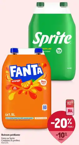 Delhaize Fanta ou Sprite Boisson pétillante aanbieding