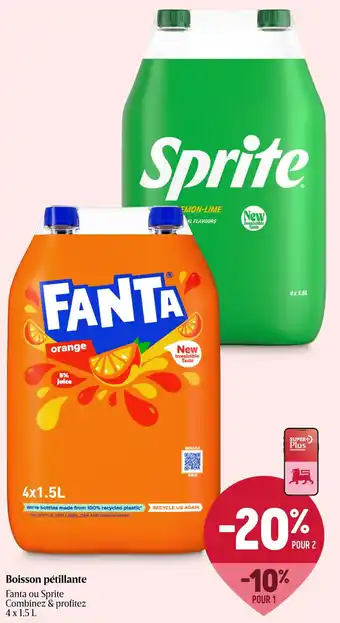 Delhaize Fanta ou Sprite Boisson pétillante aanbieding