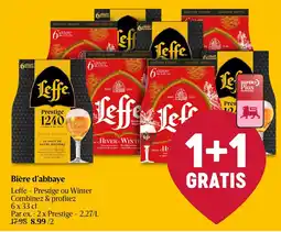 Delhaize Leffe Prestige ou Winter Bière d'abbaye aanbieding