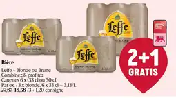 Delhaize Leffe Blonde ou Brune Bière aanbieding