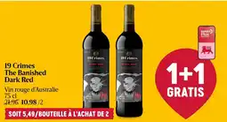 Delhaize 19 Crimes The Banished Dark Red Vin rouge d'Australie aanbieding
