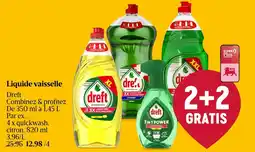 Delhaize Dreft Liquide vaisselle aanbieding