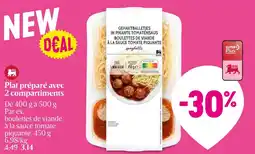 Delhaize Plat préparé avec 2 compartiments aanbieding