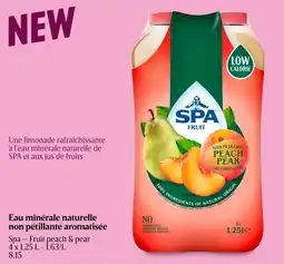 Delhaize Spa - Fruit peach & Pear Eau minérale naturelle non pétillante aromatisée aanbieding