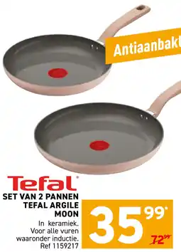 Trafic Tefal set van 2 pannen tefal argile moon aanbieding