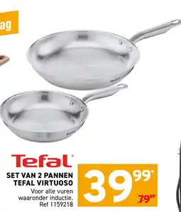 Trafic Tefal virtuoso set van 2 pannen aanbieding