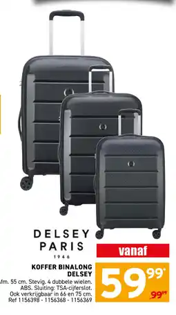 Trafic Delsey koffer binalong aanbieding