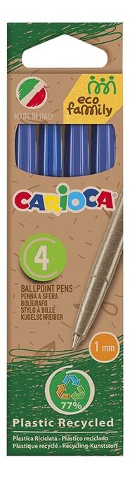 Dreamland Carioca balpen ECO Family blauw - 4 stuks aanbieding
