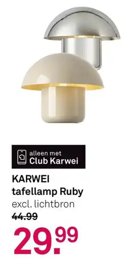 Karwei Karwei tafellamp Ruby aanbieding